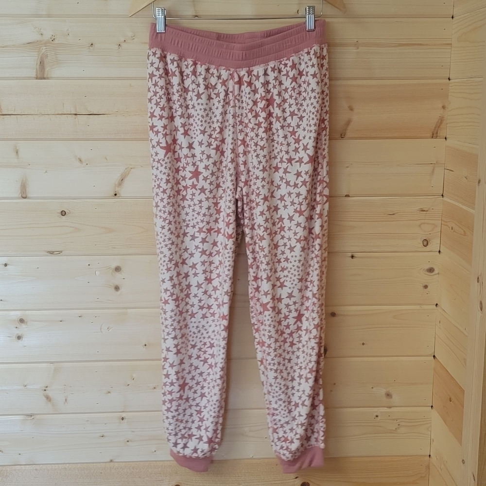 L*Space, Skyler  Sweatpants/Joggers, Cream/Pink Star Print, Size‎ Medium, NWT - Picture 5 of 11